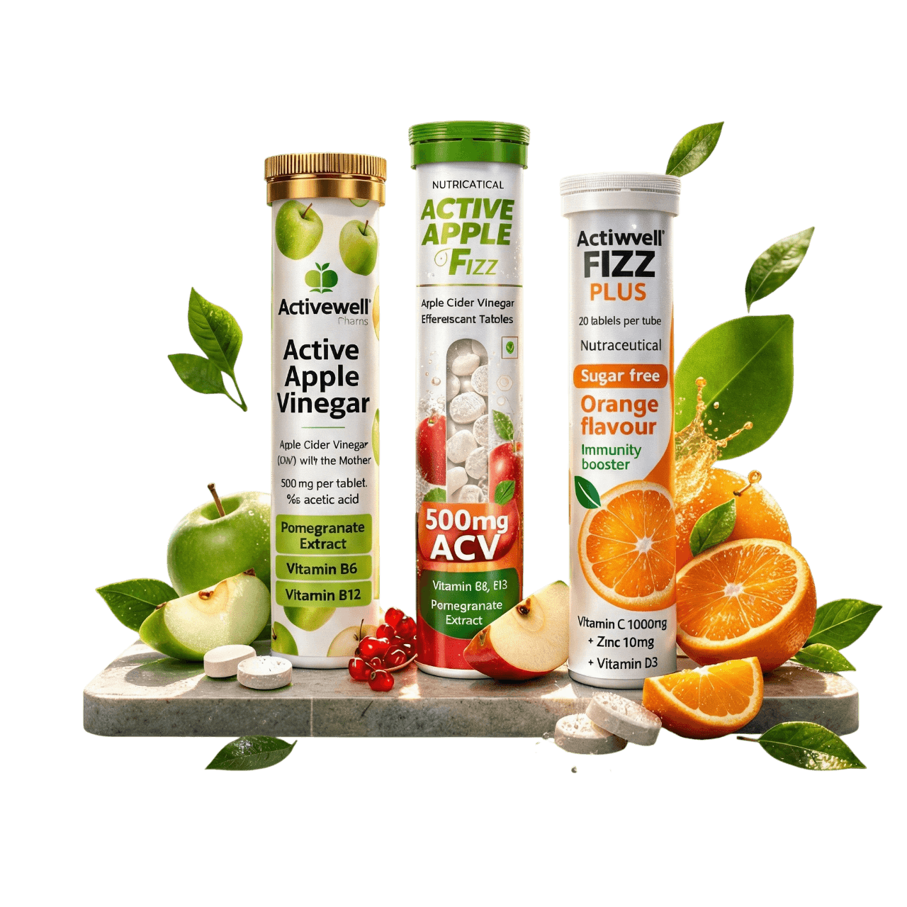 Colorful superfoods and wellness products